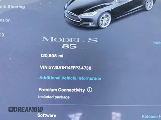 2014 Tesla Model S 60 with VIN 5YJSA1H14EFP34738, listed as a IAAI auction lot 42132117 with 120,898 mi miles and . Bid and sale history available at DreamBid. Image 7.