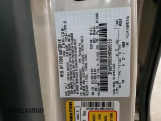 2017 Ford Fusion Hybrid Titanium with VIN 3FA6P0RU3HR360053, listed as a Copart auction lot 63063715 with 127,534 mi miles and Non repairable. Bid and sale history available at DreamBid. Image 12.
