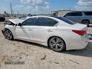 2015 Infiniti Q50 Sport with VIN JN1BV7AP5FM346998, listed as a Copart auction lot 61992655 with 105,215 mi miles and Salvage title. Bid and sale history available at DreamBid. Image 2.