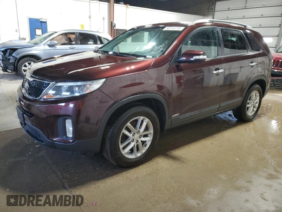 2015 Kia Sorento LX with VIN 5XYKTDA66FG616587, listed as a Copart auction lot 50410775 with 181,900 mi miles and Clean Title. Bid and sale history available at DreamBid. Image 1.