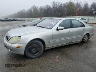 2001 Mercedes-Benz S-Class with VIN WDBNG75J11A191756, listed as a Copart auction lot 86551024 with 0 mi miles and Clean Title. Bid and sale history available at carsss.com. Image 1.