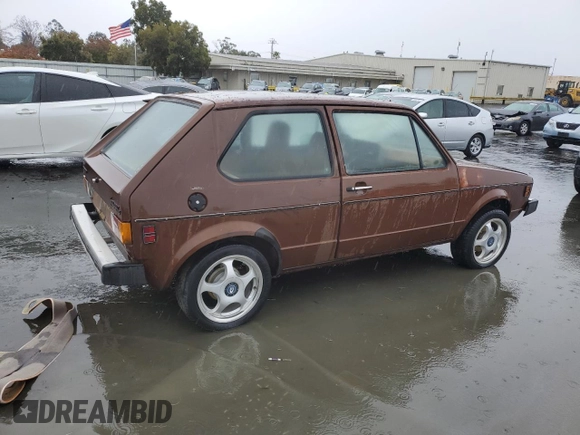 1979 Volkswagen Rabbit z VIN 1793863402, wystawiony jako Copart lot #79580954 z przebiegiem 82 349 mil mil oraz Czysty tytuł • Clean title. Historia ofert i sprzedaży dostępna na DreamBid. Obrazek 3.