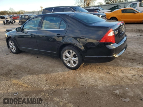 2012 Ford Fusion SE with VIN 3FAHP0HA4CR205519, listed as a Copart auction lot 47305505 with 49,627 mi miles and Salvage Title. Bid and sale history available at carsss.com. Image 2.