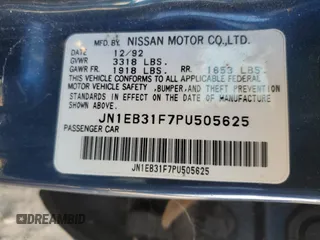 1993 Nissan Sentra с VIN JN1EB31F7PU505625, выставлен на аукционе Copart как лот 88373035 с пробегом 226 293 миль миль и Списание • Salvage title. История ставок и продаж доступна на DreamBid. Изображение 12.
