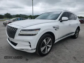 2021 Genesis GV80 with VIN KMUHB4SB2MU048808, listed as a Copart auction lot 62418245 with 79,143 mi miles and Salvage title. Bid and sale history available at DreamBid. Image 1.