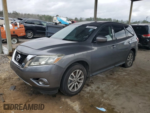 2015 Nissan Pathfinder SV with VIN 5N1AR2MN6FC642382, listed as a Copart auction lot 49093205 with 123,395 mi miles and Clean Title. Bid and sale history available at carsss.com. Image 1.
