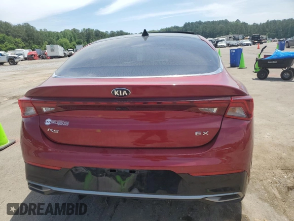 2021 Kia K5 EX with VIN 5XXG34J25MG038034, listed as a Copart auction lot 63931834 with 64,457 mi miles and Salvage Title. Bid and sale history available at carsss.com. Image 6.