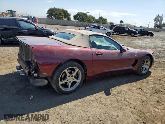 2003 Chevrolet Corvette with VIN 1G1YY32G635115712, listed as a Copart auction lot 74316274 with 99,890 mi miles and Salvage Title. Bid and sale history available at carsss.com. Image 3.