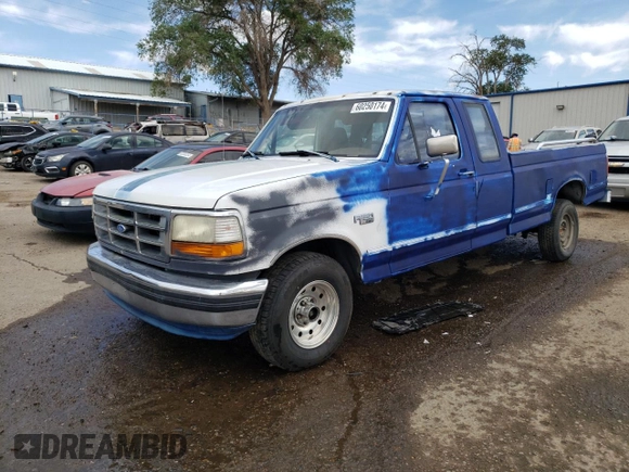 1995 Ford F-150 with VIN 1FTEX15HXSKA77214, listed as a Copart auction lot 60250174 with 0 mi miles and Salvage Title. Bid and sale history available at carsss.com. Image 1.
