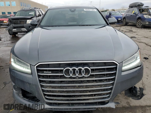 2016 Audi A8 Sport with VIN WAU43AFD1GN019272, listed as a Copart auction lot 45427105 with 91,341 mi miles and Salvage title. Bid and sale history available at DreamBid. Image 5.