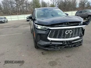 2025 Infiniti QX60 Luxe with VIN 5N1AL1FS4SC331767, listed as a Copart auction lot 82446074 with 457 mi miles and Salvage title. Bid and sale history available at DreamBid. Image 12.