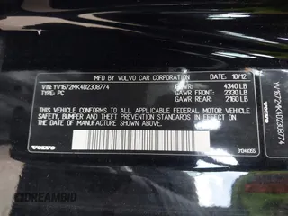 2013 Volvo C30 T5 with VIN YV1672MK4D2308774, listed as a IAAI auction lot 42005076 with 91,921 mi miles and . Bid and sale history available at DreamBid. Image 9.