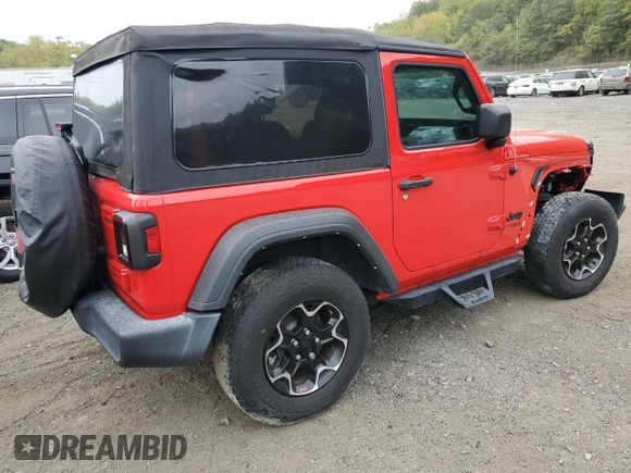 2021 Jeep Wrangler Sport S with VIN 1C4GJXAN8MW721801, listed as a Copart auction lot 72722484 with 36,686 mi miles and Salvage title. Bid and sale history available at DreamBid. Image 3.