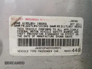 2012 Mitsubishi Lancer SE with VIN JA32V2FW2CU008971, listed as a Copart auction lot 61048685 with 124,815 mi miles and Non repairable. Bid and sale history available at DreamBid. Image 12.