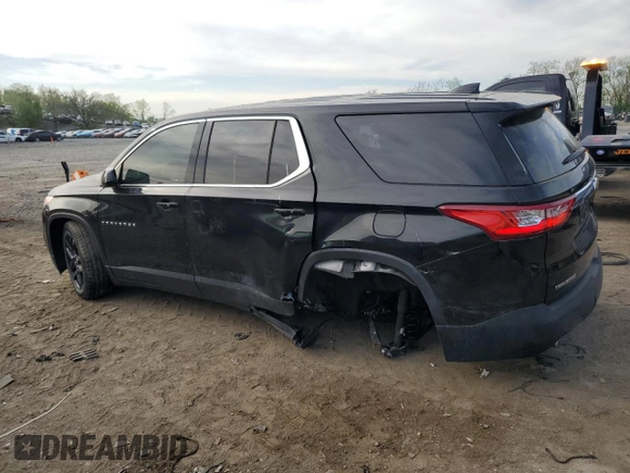 2020 Chevrolet Traverse LS z VIN 1GNERFKW7LJ313830, wystawiony jako Copart lot #51743465 z przebiegiem 56 874 mil mil oraz Szkoda całkowita • Salvage title. Historia ofert i sprzedaży dostępna na DreamBid. Obrazek 2.