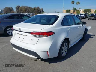 2020 Toyota Corolla LE with VIN 5YFEPRAE4LP012856, listed as a IAAI auction lot 42001953 with Not Provided miles and . Bid and sale history available at DreamBid. Image 4.