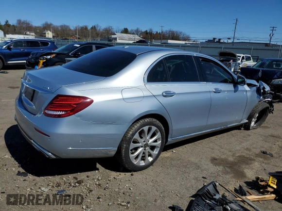 2018 Mercedes-Benz E with VIN WDDZF4KB0JA308167, listed as a Copart auction lot 49992405 with Not Provided miles and Salvage Title. Bid and sale history available at carsss.com. Image 3.