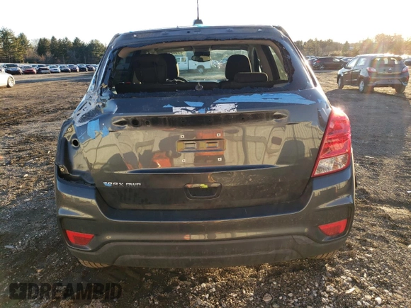 2020 Chevrolet Trax LS with VIN 3GNCJNSBXLL156065, listed as a Copart auction lot 43982225 with 70,108 mi miles and Salvage Title. Bid and sale history available at carsss.com. Image 6.