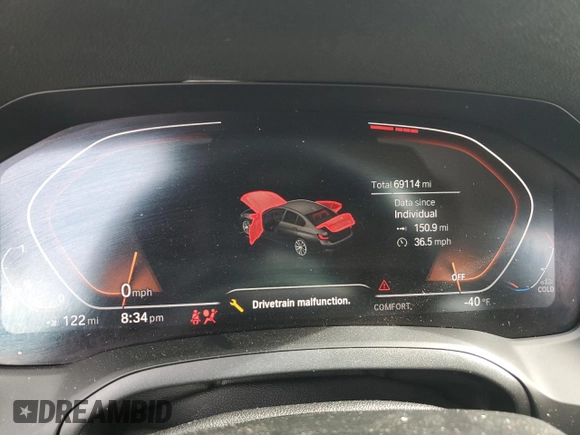 2019 BMW 3 Series 330i with VIN 3MW5R1J56K8A03860, listed as a Copart auction lot 80941324 with 69,114 mi miles and Salvage Title. Bid and sale history available at carsss.com. Image 9.