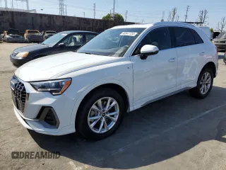 2022 Audi Q3 S line Premium with VIN WA1DECF38N1148706, listed as a Copart auction lot 48547724 with 25,845 mi miles and Salvage Title. Bid and sale history available at carsss.com. Image 1.