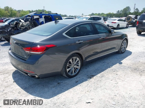 2018 Genesis G80 3.8L z VIN KMHGN4JE9JU265510, wystawiony jako IAAI lot #41985721 z przebiegiem 188 236 mil mil oraz . Historia ofert i sprzedaży dostępna na DreamBid. Obrazek 4.