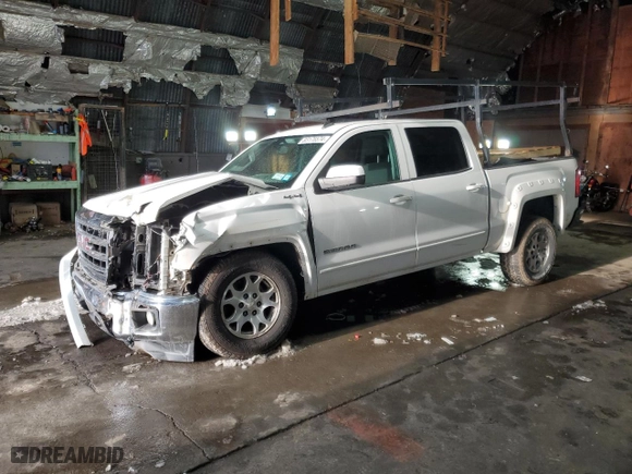 2014 GMC Sierra 1500 SLE with VIN 3GTU2UEC5EG137590, listed as a Copart auction lot 83176574 with 108,731 mi miles and Salvage Title. Bid and sale history available at carsss.com. Image 1.