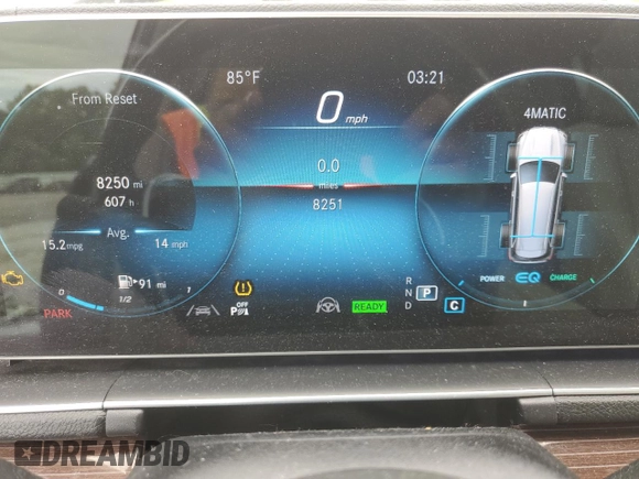 2022 Mercedes-Benz GLS 450 with VIN 4JGFF5KE3NA824618, listed as a Copart auction lot 61743144 with 8,251 mi miles and Salvage Title. Bid and sale history available at DreamBid. Image 9.