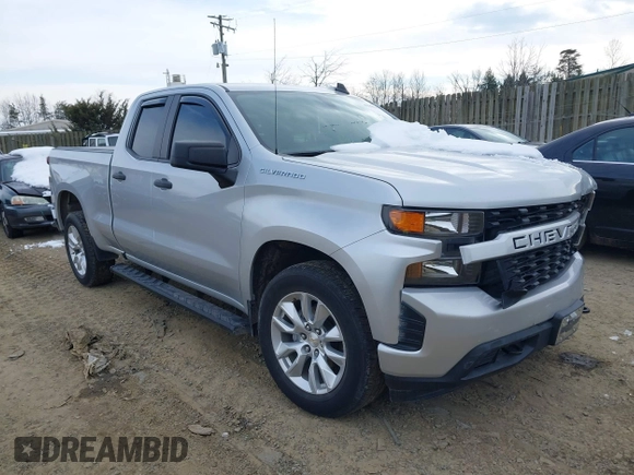 2020 Chevrolet Silverado 1500 Custom with VIN 1GCRWBEKXLZ375096, listed as a IAAI auction lot 41299675 with 32,046 mi miles. Bid and sale history available at carsss.com. Image 1.