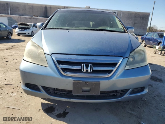 2005 Honda Odyssey EX-L with VIN 5FNRL38715B062761, listed as a Copart auction lot 46582345 with 259,293 mi miles and Salvage Title. Bid and sale history available at carsss.com. Image 5.