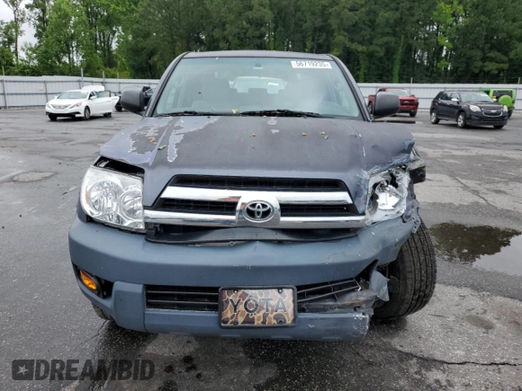 2005 Toyota 4Runner SR5 z VIN JTEZU14R358039213, wystawiony jako Copart lot #56719235 z przebiegiem 165 757 mil mil oraz Szkoda całkowita • Salvage title. Historia ofert i sprzedaży dostępna na DreamBid. Obrazek 5.