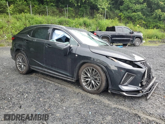 2022 Lexus RX 350 F Sport with VIN 2T2YZMDA6NC322346, listed as a Copart auction lot 61393195 with 54,576 mi miles and Salvage title. Bid and sale history available at DreamBid. Image 4.