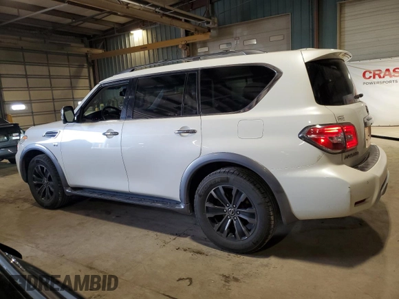 2017 Nissan Armada Platinum with VIN JN8AY2NE8H9707226, listed as a Copart auction lot 64148444 with 83,899 mi miles and Salvage Title. Bid and sale history available at carsss.com. Image 2.