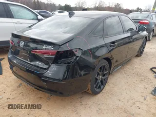 2025 Honda Civic Sedan Hybrid Sport with VIN 2HGFE4F85SH310192, listed as a IAAI auction lot 41752912 with 2,651 mi miles. Bid and sale history available at carsss.com. Image 4.