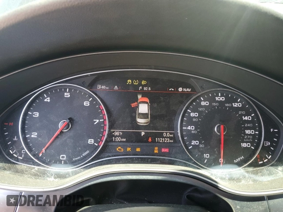 2013 Audi A6 Prestige with VIN WAUJGAFC7DN040430, listed as a Copart auction lot 64809575 with 112,123 mi miles and Salvage title. Bid and sale history available at DreamBid. Image 9.