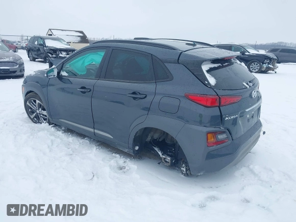 2018 Hyundai Kona Ultimate with VIN KM8K53A5XJU067989, listed as a IAAI auction lot 41564887 with 49,025 mi miles. Bid and sale history available at carsss.com. Image 3.