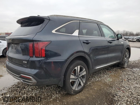 2023 Kia Sorento Hybrid SX Prestige with VIN KNDRKDLG0P5187805, listed as a Copart auction lot 84380234 with 0 mi miles and Salvage Title. Bid and sale history available at carsss.com. Image 3.