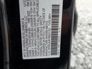 2024 Honda Odyssey Touring with VIN 5FNRL6H81RB027363, listed as a Copart auction lot 49945945 with Not Provided miles and Salvage Title. Bid and sale history available at carsss.com. Image 15.