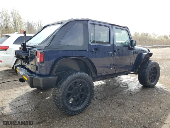 2013 Jeep Wrangler Unlimited Sahara with VIN 1C4BJWEG2DL525287, listed as a Copart auction lot 54232745 with 97,094 mi miles and Clean Title. Bid and sale history available at carsss.com. Image 3.