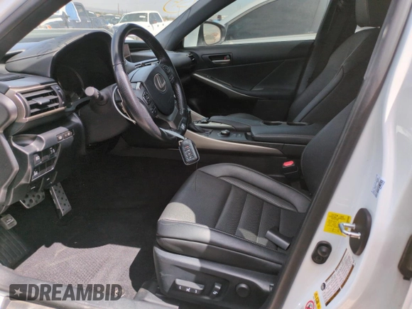 2017 Lexus IS 200t with VIN JTHBA1D22H5038785, listed as a Copart auction lot 58436715 with 76,298 mi miles and Salvage title. Bid and sale history available at DreamBid. Image 7.