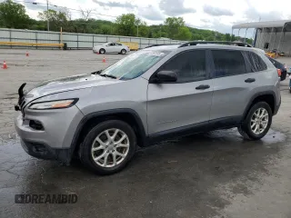 2016 Jeep Cherokee Sport with VIN 1C4PJLAB8GW222144, listed as a Copart auction lot 54363355 with 347,351 mi miles and Salvage Title. Bid and sale history available at carsss.com. Image 1.