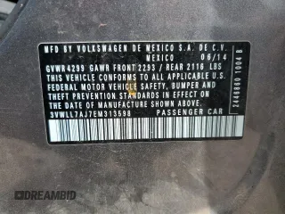 2014 Volkswagen Jetta TDI w/Premium with VIN 3VWLL7AJ7EM313598, listed as a Copart auction lot 54905595 with 162,036 mi miles and Salvage title. Bid and sale history available at DreamBid. Image 12.