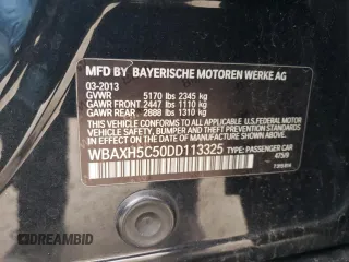 2013 BMW 5 Series 528i xDrive with VIN WBAXH5C50DD113325, listed as a Copart auction lot 49033955 with 119,446 mi miles and Salvage Title. Bid and sale history available at carsss.com. Image 13.