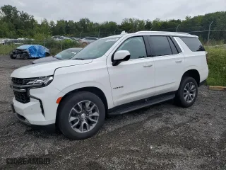 2023 Chevrolet Tahoe LS with VIN 1GNSKMKD1PR110580, listed as a Copart auction lot 73489284 with 28,573 mi miles and Salvage Title. Bid and sale history available at carsss.com. Image 1.