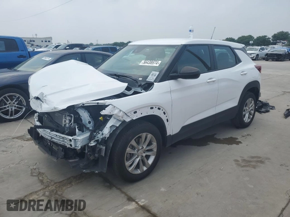 2022 Chevrolet TrailBlazer LS with VIN KL79MMS26NB103479, listed as a Copart auction lot 56438974 with 41,887 mi miles and . Bid and sale history available at DreamBid. Image 1.