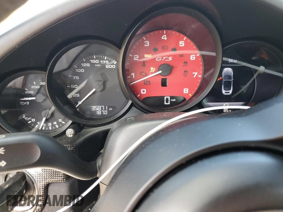 2017 Porsche 911 Carrera S with VIN WP0CB2A90HS156202, listed as a Copart auction lot 78939494 with 35,871 mi miles and Non Repairable. Bid and sale history available at carsss.com. Image 9.