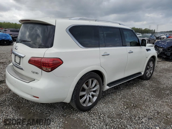 2014 Infiniti QX80 with VIN JN8AZ2NF2E9552447, listed as a Copart auction lot 51625235 with 88,140 mi miles and Salvage Title. Bid and sale history available at carsss.com. Image 3.