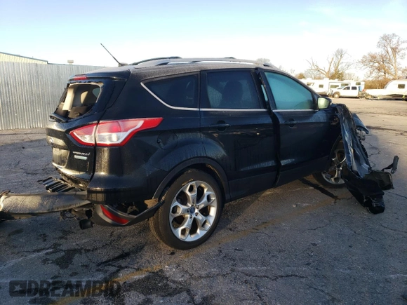 2013 Ford Escape Titanium with VIN 1FMCU0J99DUC23775, listed as a Copart auction lot 84480614 with 0 mi miles and Salvage Title. Bid and sale history available at carsss.com. Image 3.