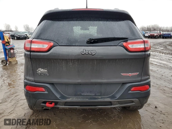 2014 Jeep Cherokee Trailhawk with VIN 1C4PJMBB6EW310613, listed as a Copart auction lot 46438185 with 122,113 mi miles and Salvage Title. Bid and sale history available at carsss.com. Image 6.