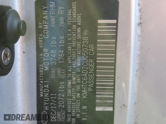2012 Hyundai Veloster w/Gray Int с VIN KMHTC6AD2CU050738, выставлен на аукционе Copart как лот 42136435 с пробегом 151 482 миль миль и Списание • Salvage title. История ставок и продаж доступна на DreamBid. Изображение 15.