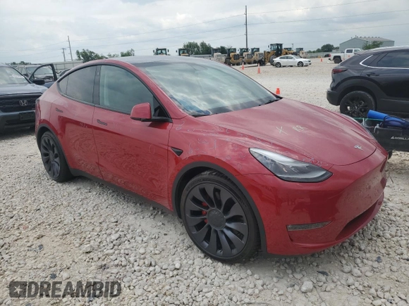 2022 Tesla Model Y Performance с VIN 7SAYGDEF0NF312799, выставлен на аукционе Copart как лот 55165915 с пробегом 38 377 миль миль и Чистый • Clean title. История ставок и продаж доступна на DreamBid. Изображение 4.